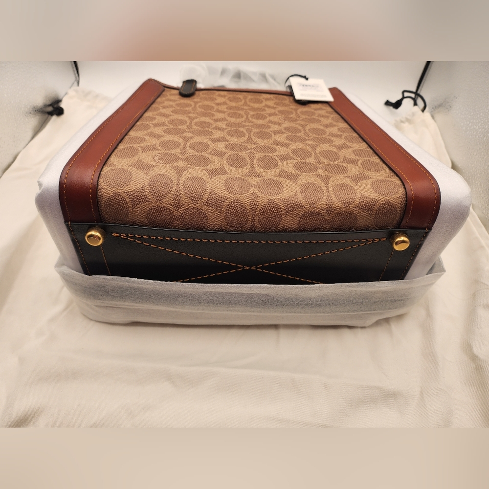 Coach Troupe Tote, Tan/Rust - Picture 5 of 5